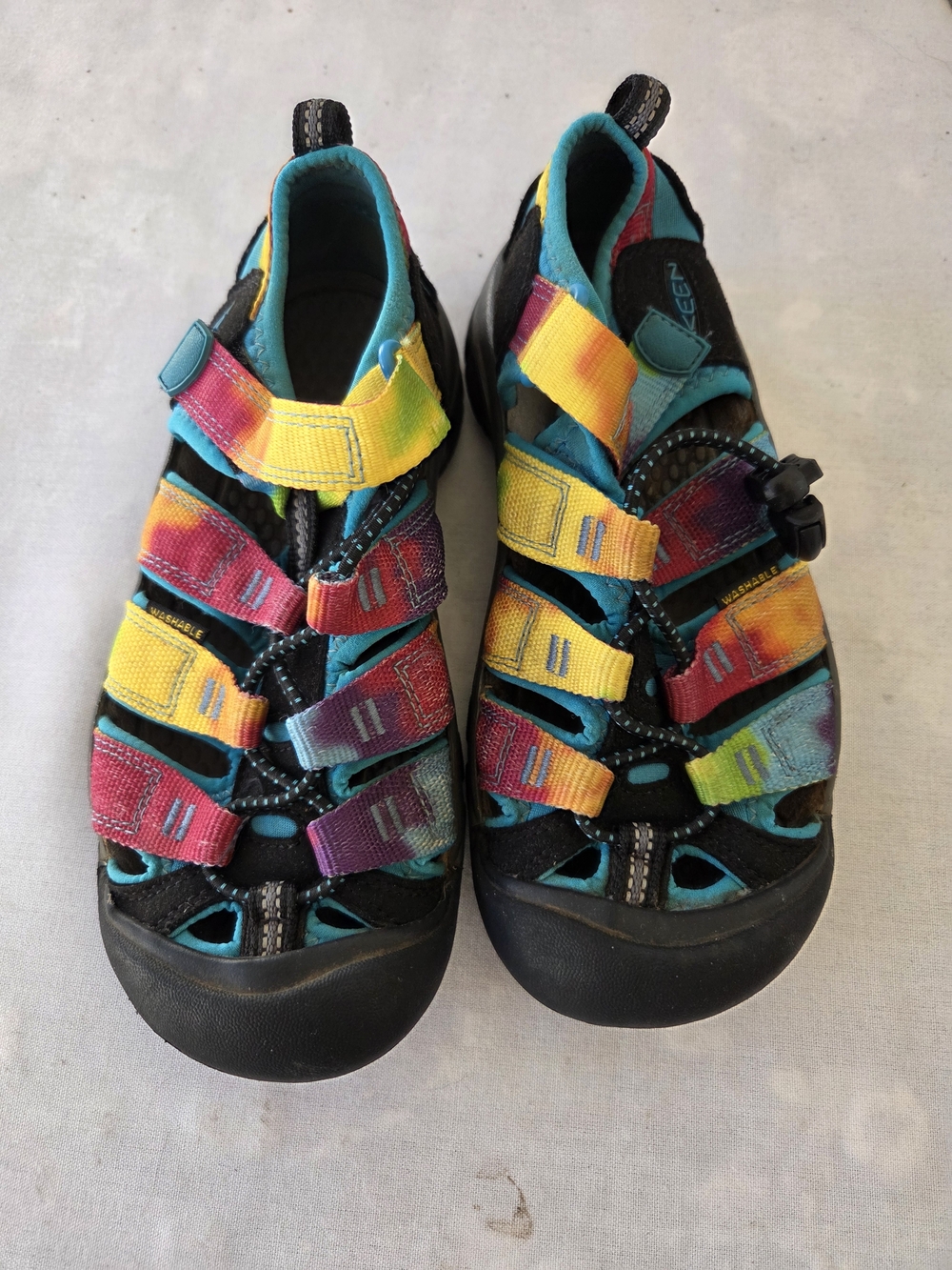 KEEN Kids' Multicolor Tie-Dye Sandals - Teal Accents